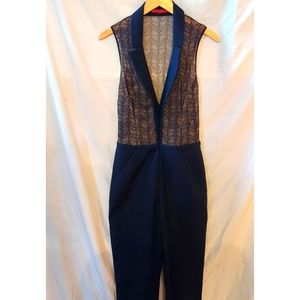 Tamara Mellon Lace top Jumpsuit